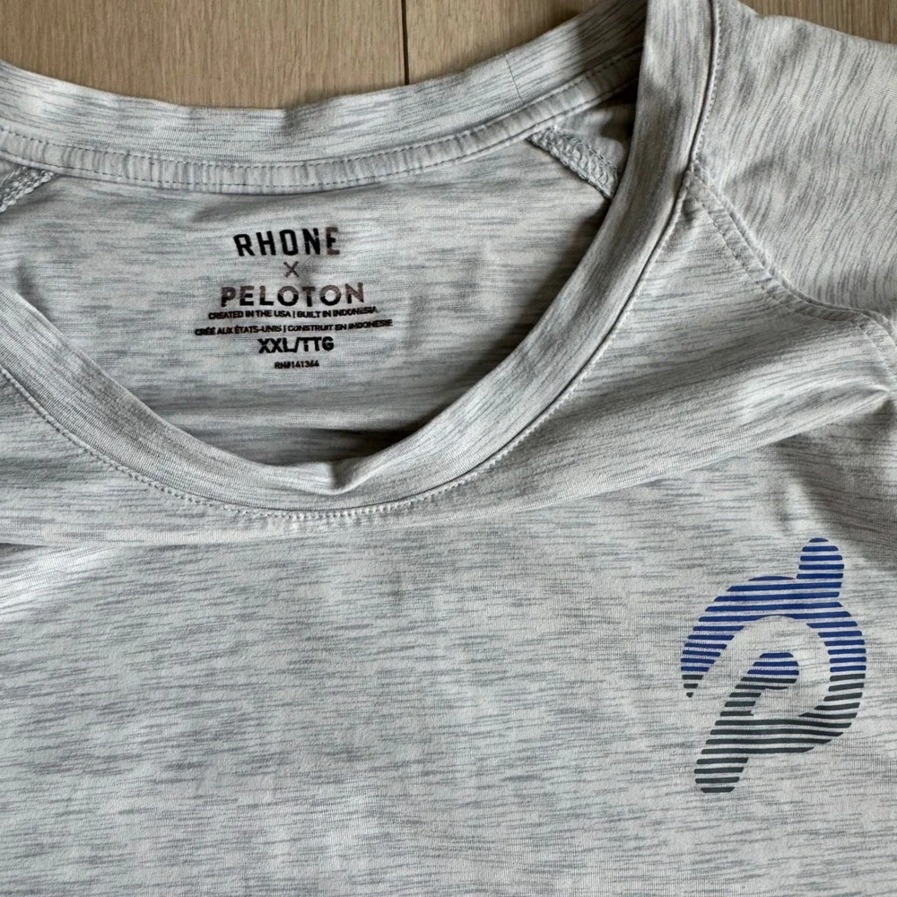 Rhone x Peloton XXL Long Sleeve‎ Training Shirt Gray Activewear Top Men FLAW